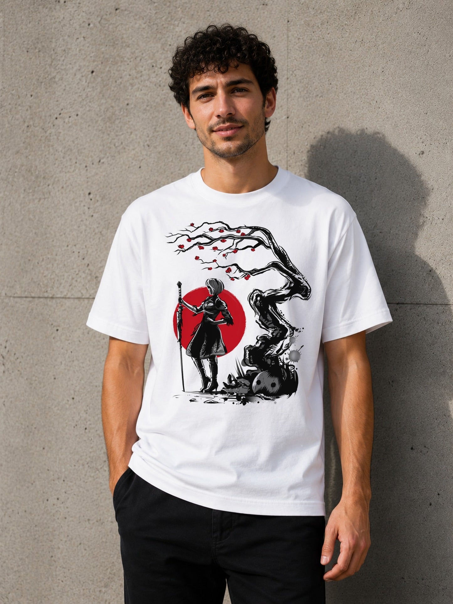 Camiseta 2B under the sun – NieR: Automata (blanca)