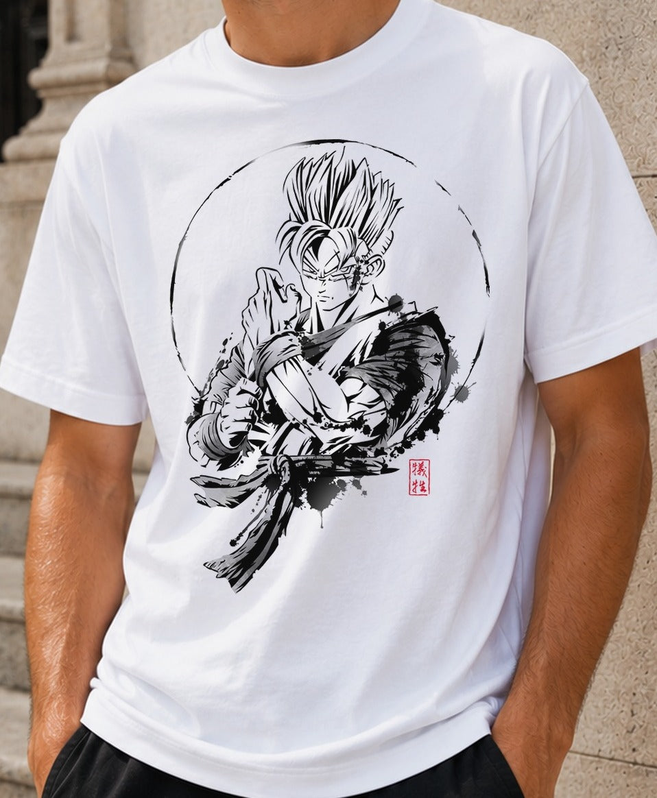 Camiseta Alternate Future – Gohan del Futuro de Dragon Ball Z (blanca)
