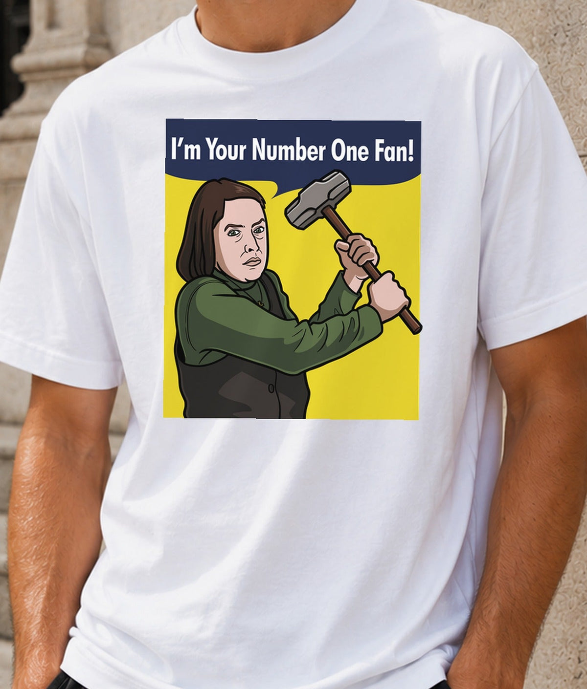 Camiseta Annie Wilkes can do it – Fan Número Uno del Terror (blanca)