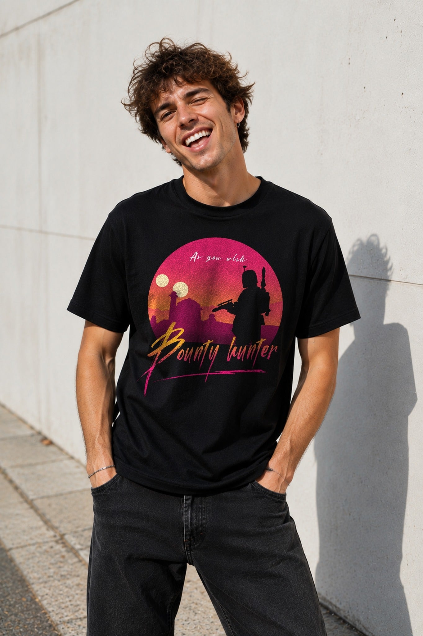 Camiseta As you wish – Boba Fett de Star Wars (negra)