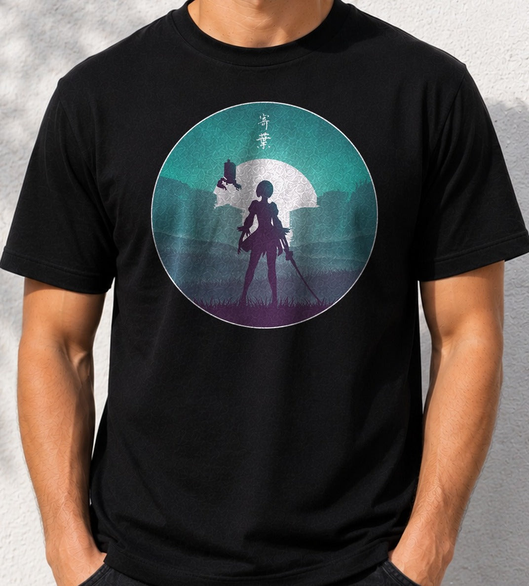 Camiseta Battle Android – NieR: Automata (negra)