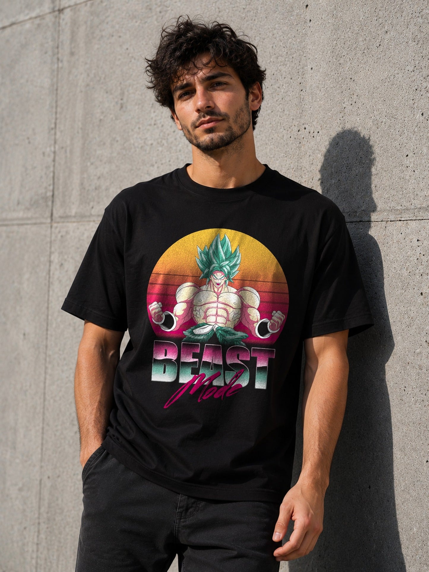 Camiseta Beast Mode Saiyan – Broly de Dragon Ball (negra)