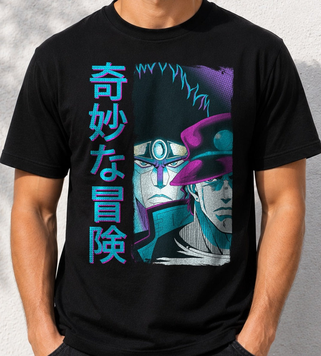 Camiseta Bizarre Adventure – Jotaro Kujo de JoJo (negra)