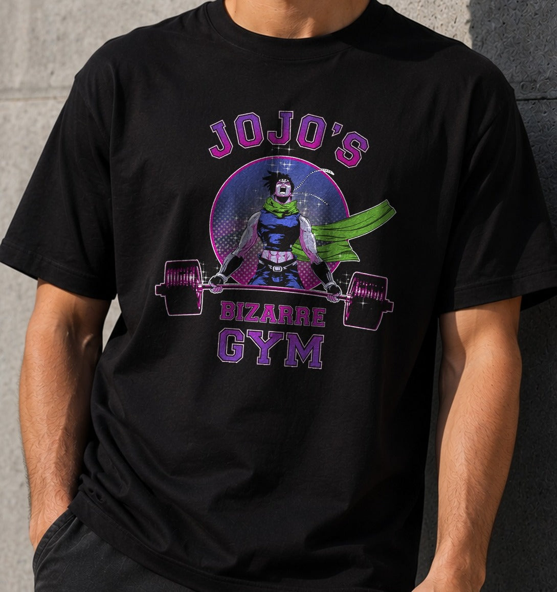 Camiseta Bizarre Gym – JoJo's Bizarre Adventure (negra)