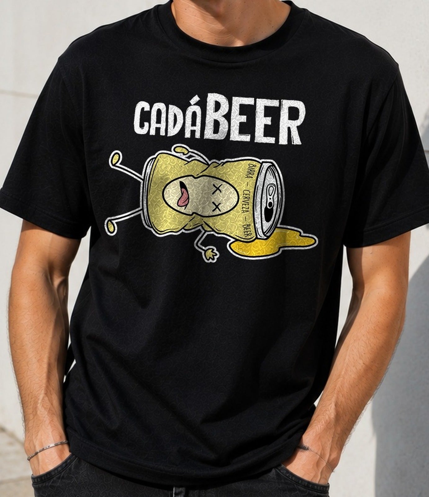 Camiseta CadáBeer – Regalo para amantes de la cerveza (negra)