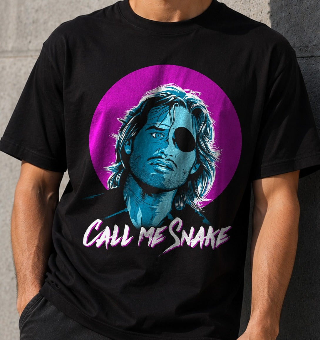 Camiseta Call me Snake – Snake Plissken (negra)