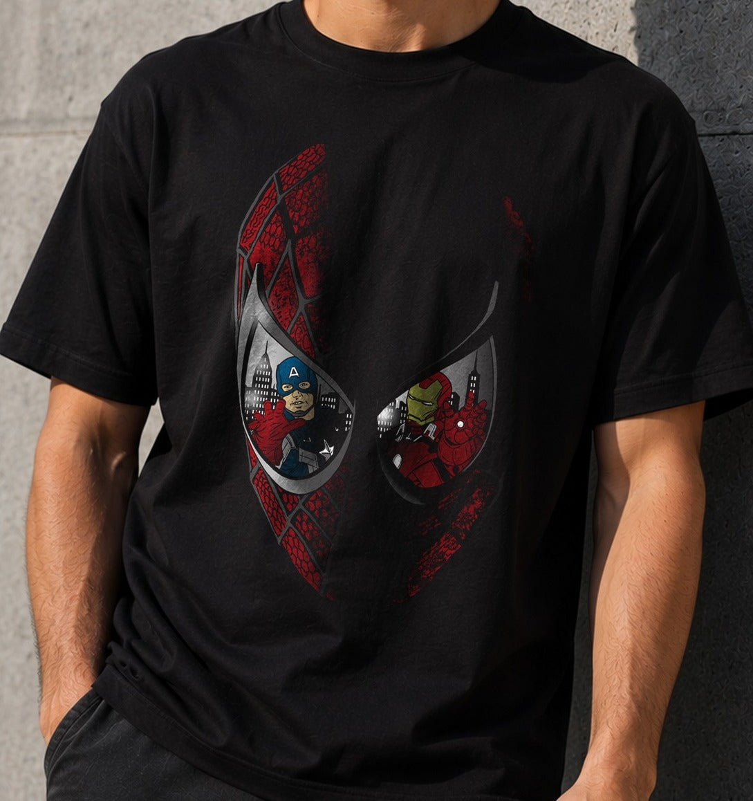 Camiseta Civil War – Spider-Man Marvel (negra)