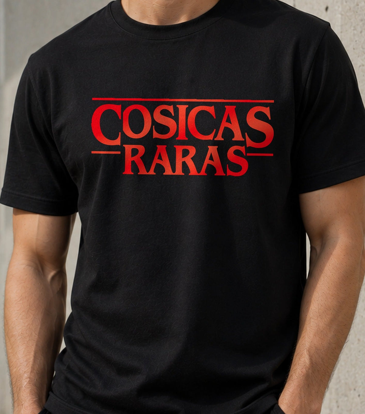 Camiseta Cosicas Raras v2 – Serie de Terror Ochentera (negra)