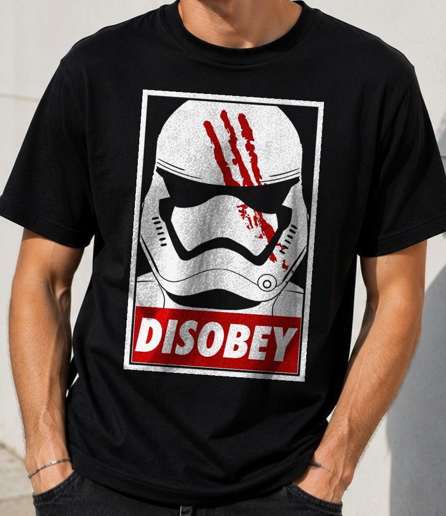 Camiseta Disobey – Stormtrooper de Star Wars (negra)