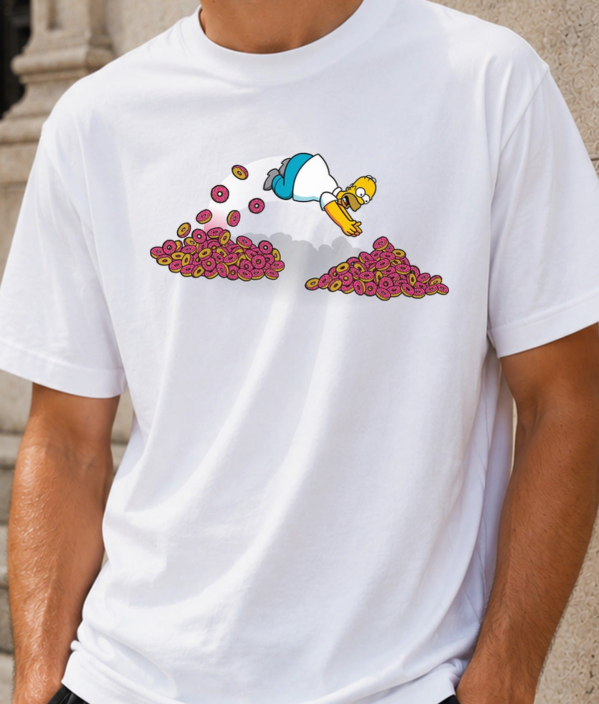 Camiseta Donut Lover – Adicto a las Rosquillas (blanca)