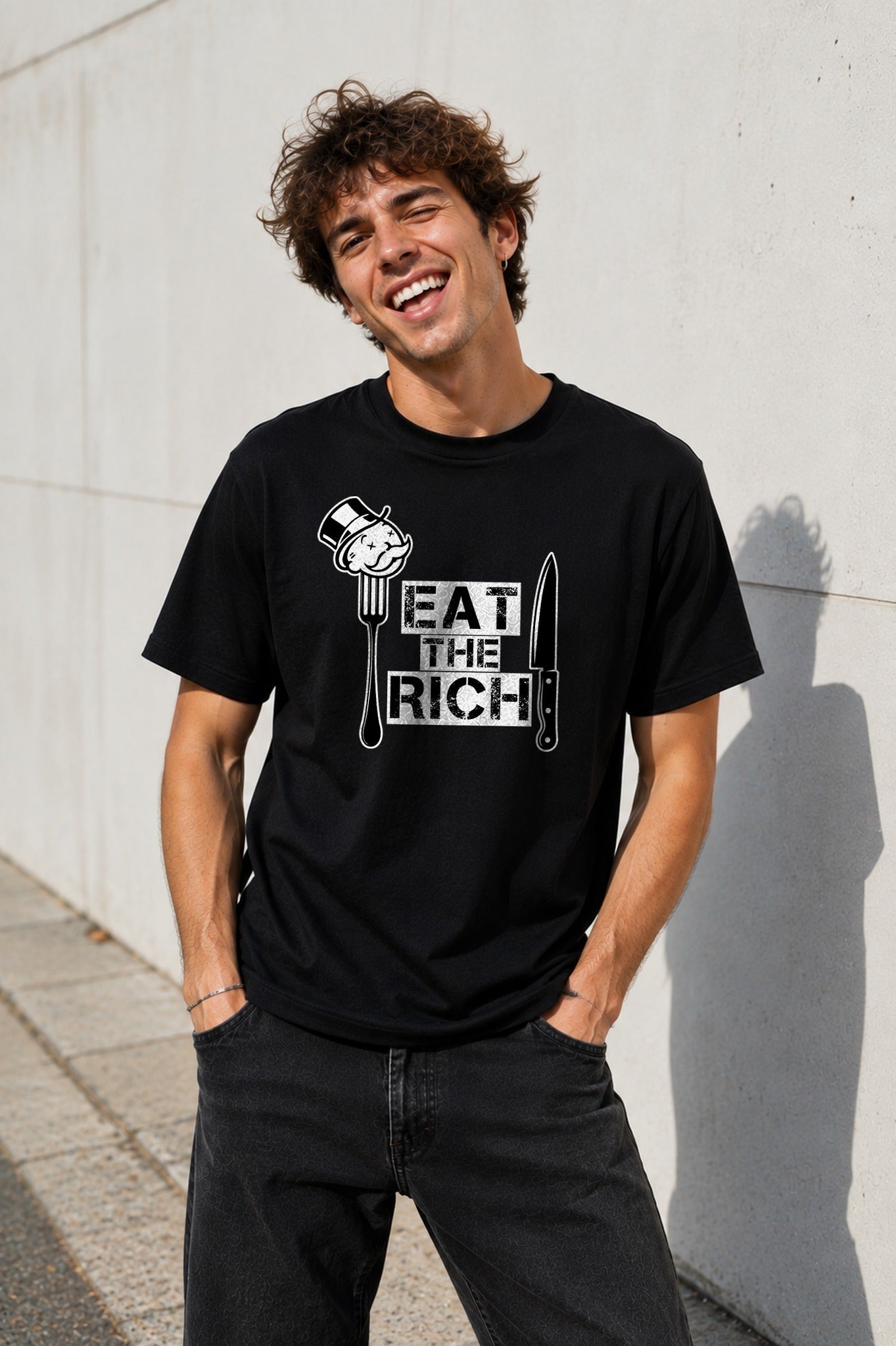 Camiseta Eat the Rich – Humor social para hartos del capital