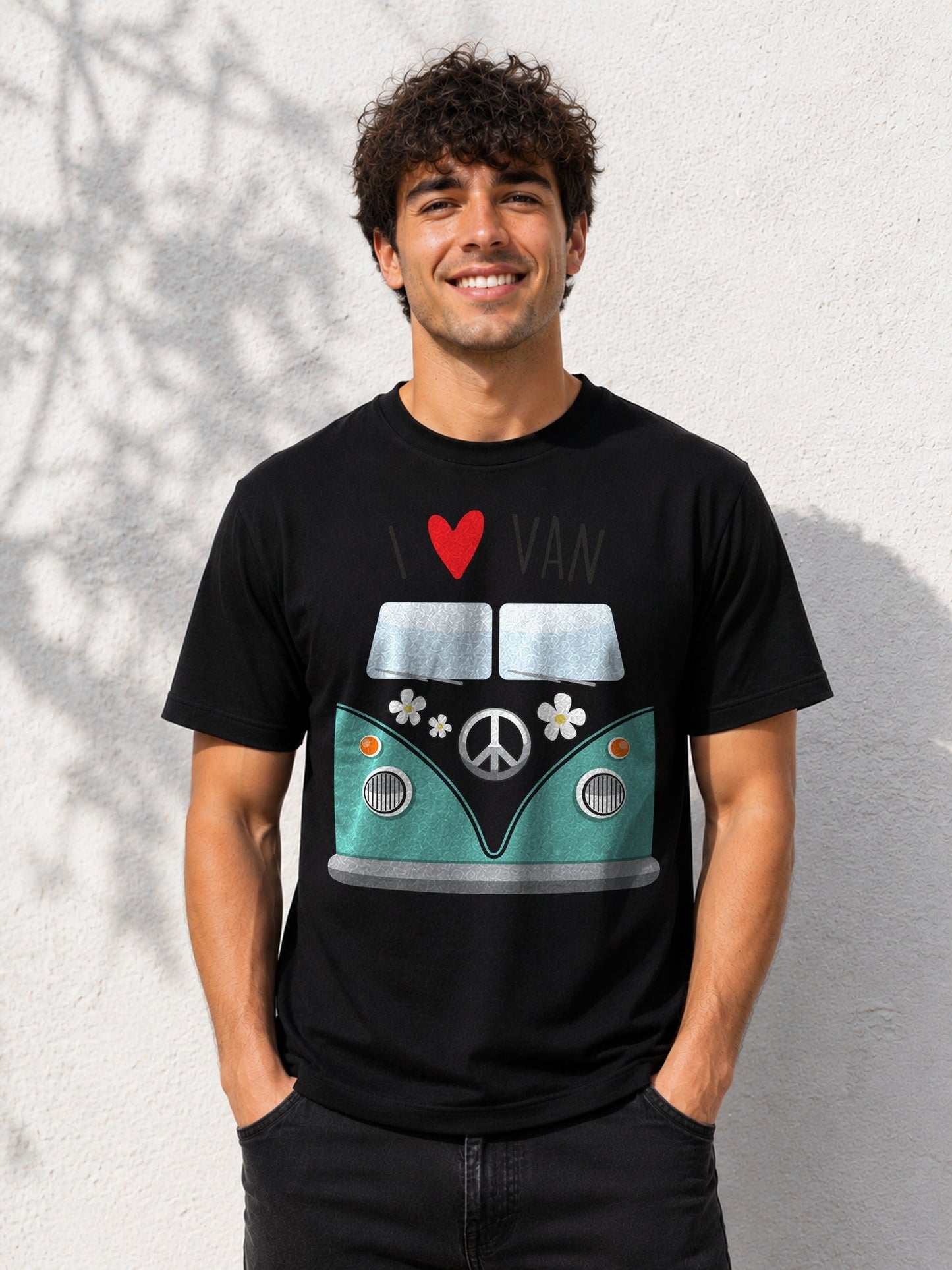 Camiseta La furgo hippie (negra)