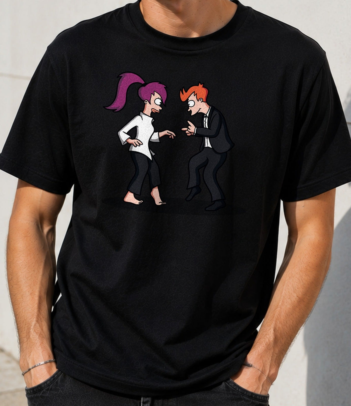 Camiseta Future Fiction – Baile de Cine y Ciencia Ficción (negra)
