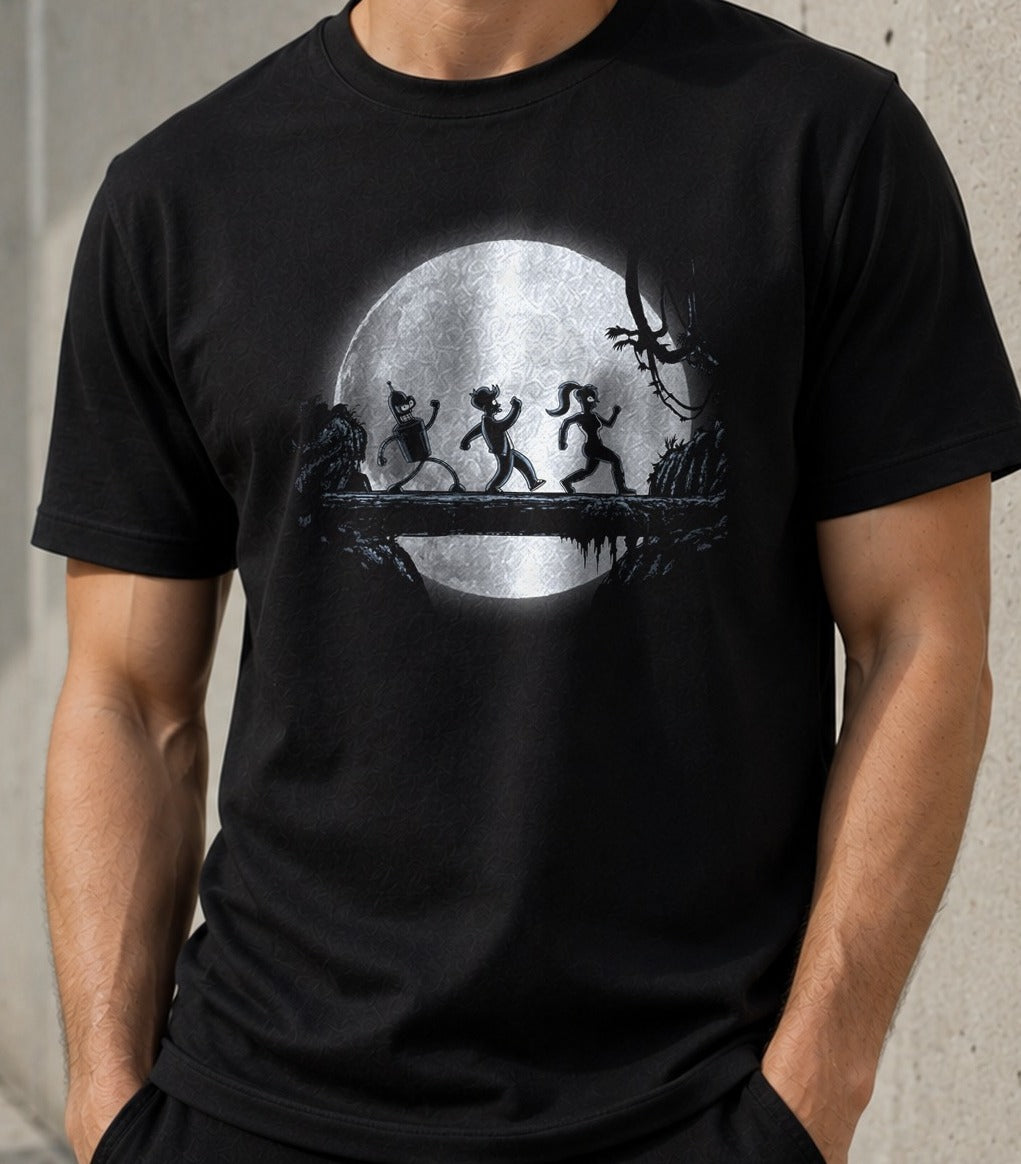 Camiseta Future Matata – Futurama y El Rey León (negra)