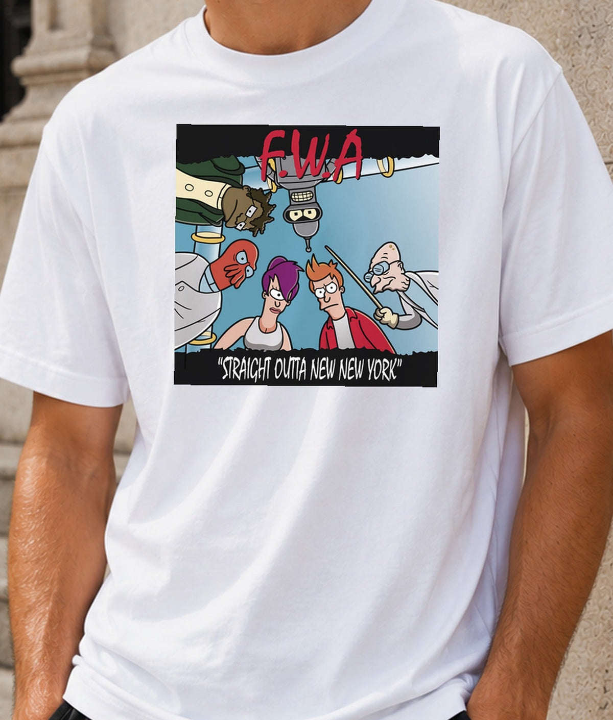 Camiseta Future with attitude – Animación Adulta de los 2000 (blanca)