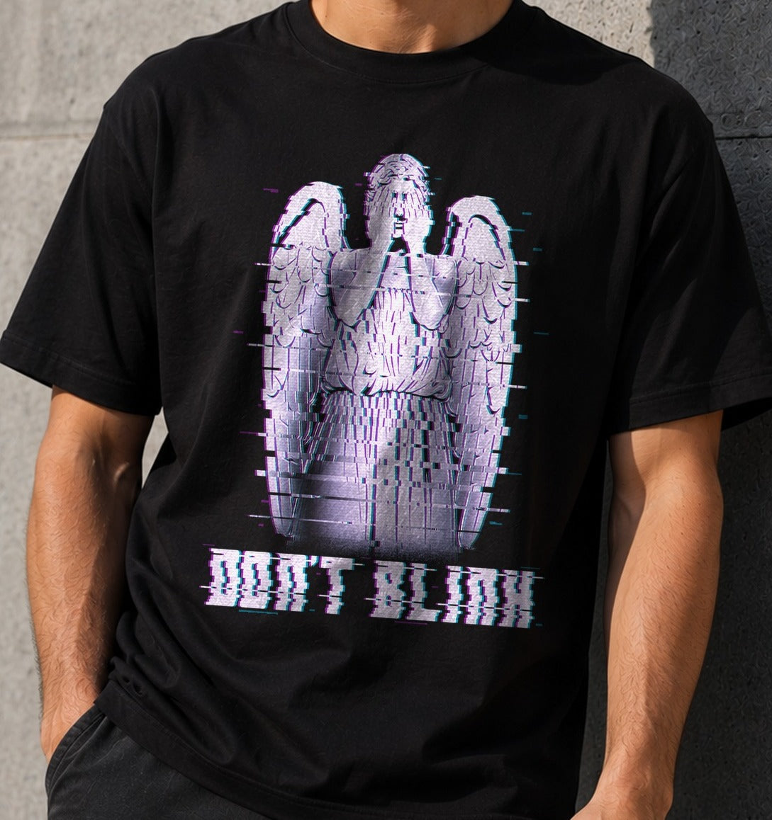 Camiseta Glitch Angel – Doctor Who (negra)