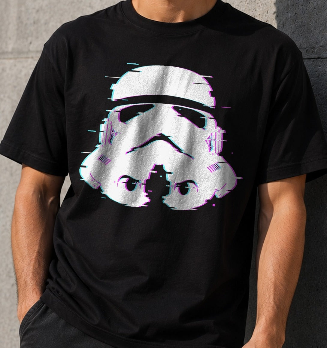 Camiseta Glitch Trooper – Star Wars (negra)