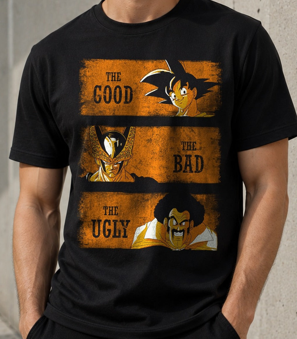 Camiseta Good Bad Ugly DBZ – Dragon Ball Z (negra)