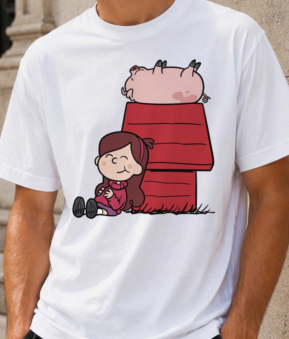 Camiseta Gravity Nuts – Serie Animada y Cómic Clásico (blanca)