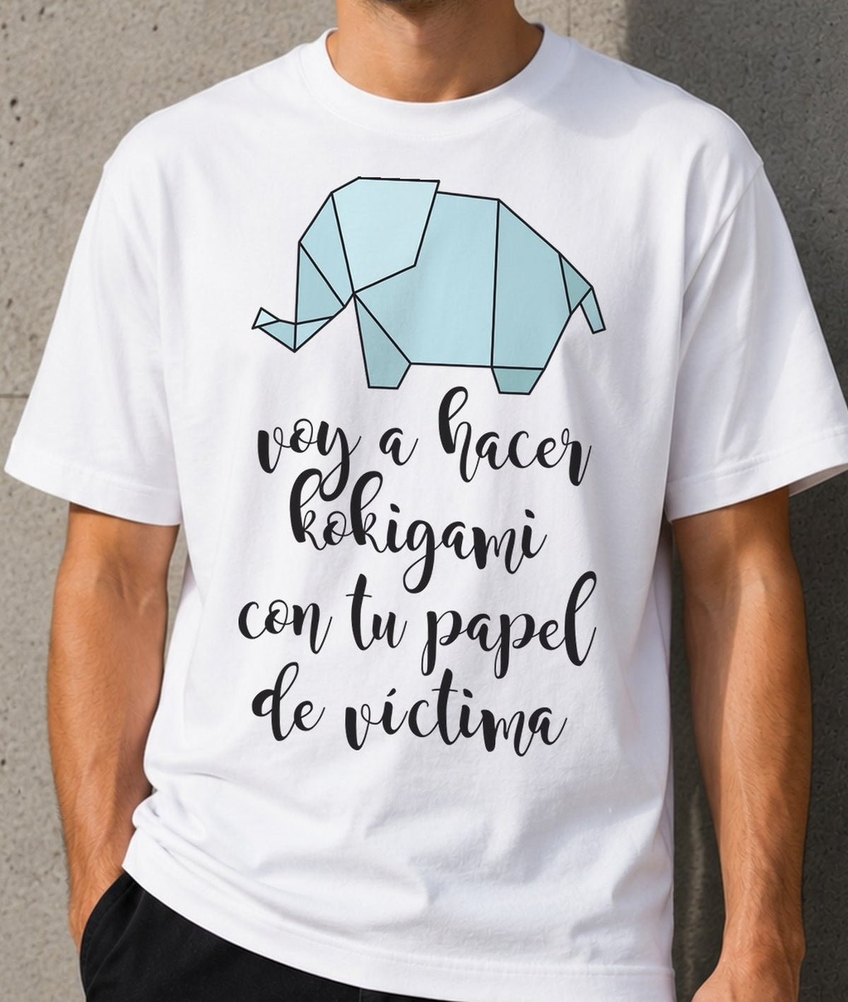 Camiseta Hacer Kokigami – Regalo con Humor Sarcástico (blanca)