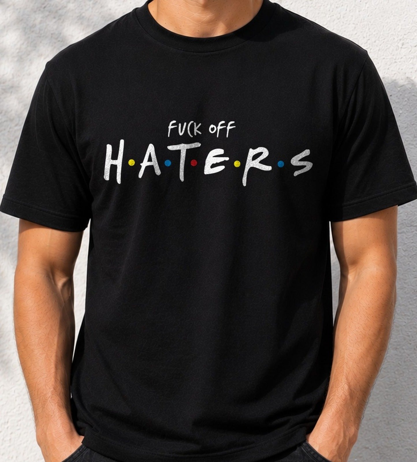 Camiseta Haters – Parodia de Friends (negra)