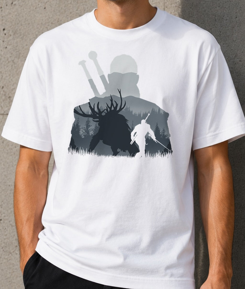 Camiseta Hunter – The Witcher (blanca)