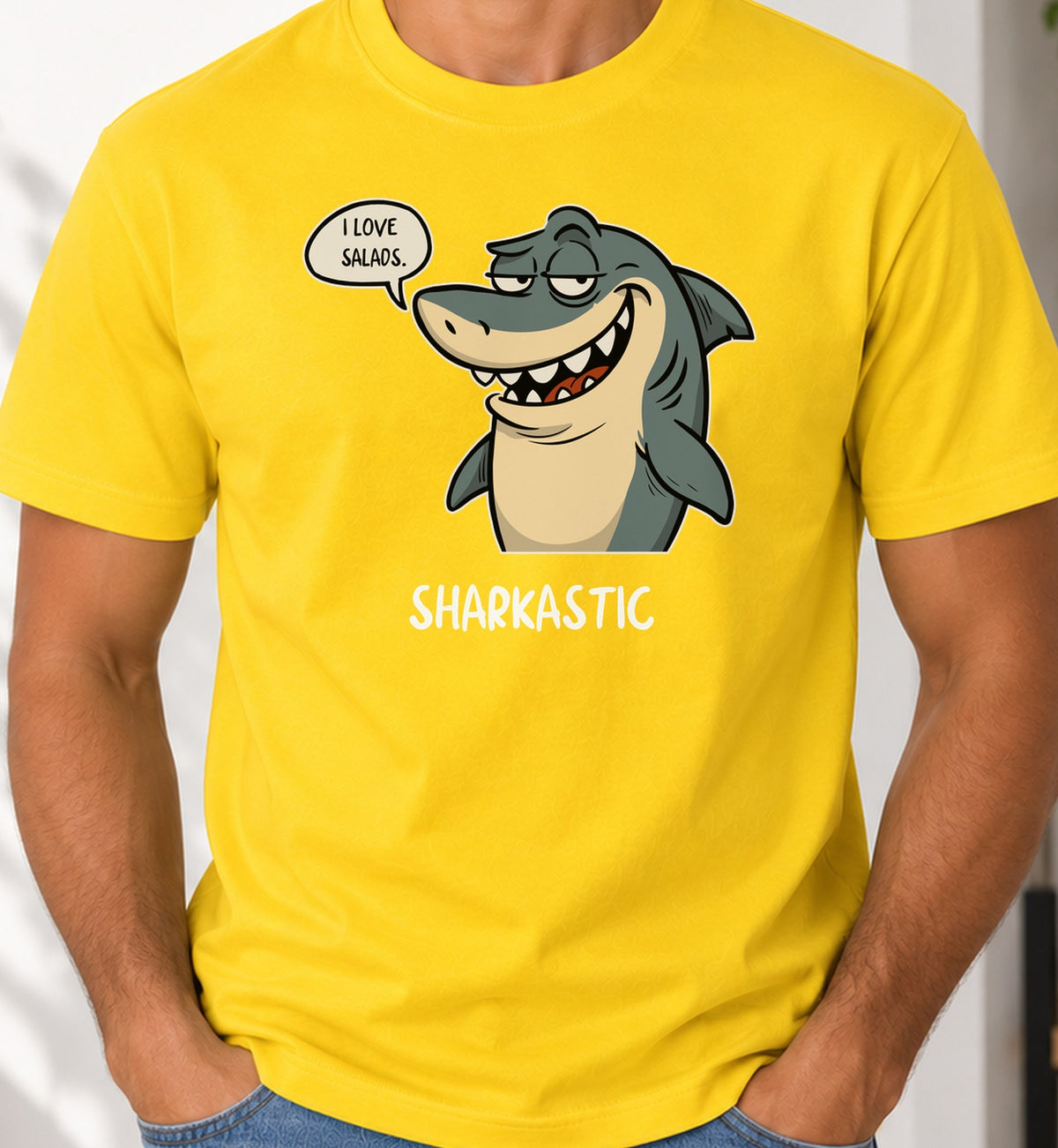 Camiseta Sharkastic Dark (amarilla)