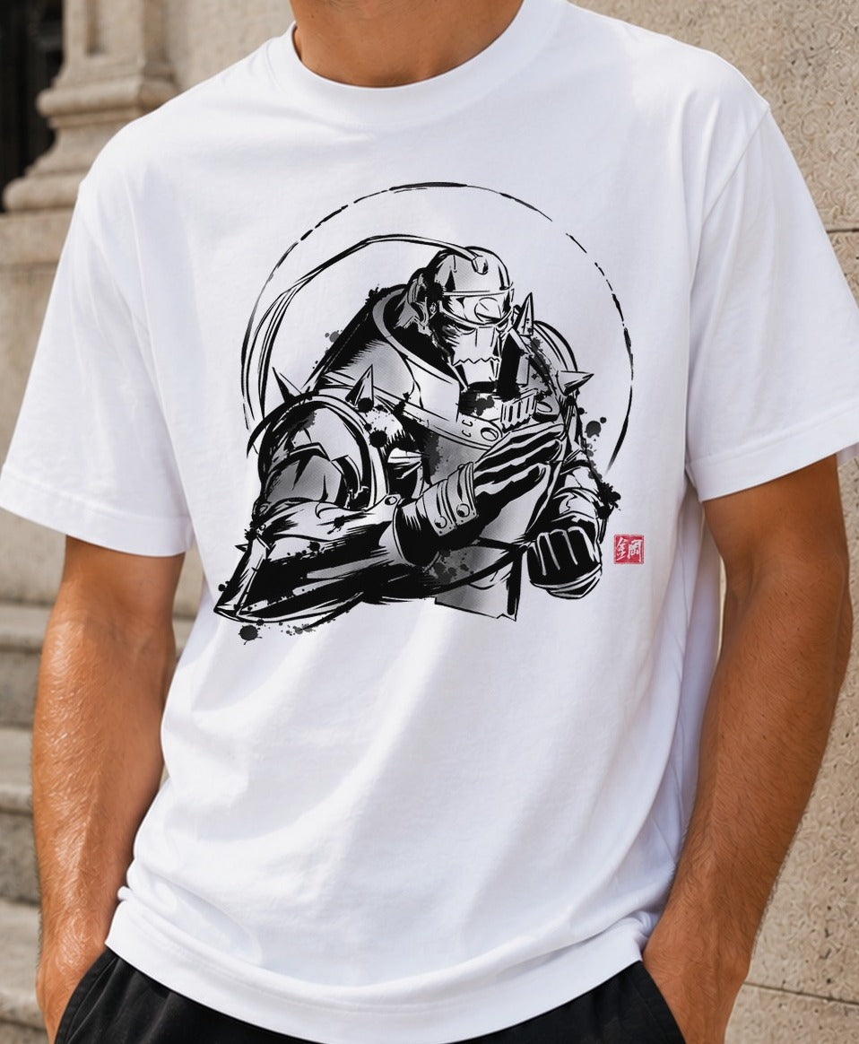 Camiseta Ink Metal Al – Alphonse de Fullmetal Alchemist (blanca)