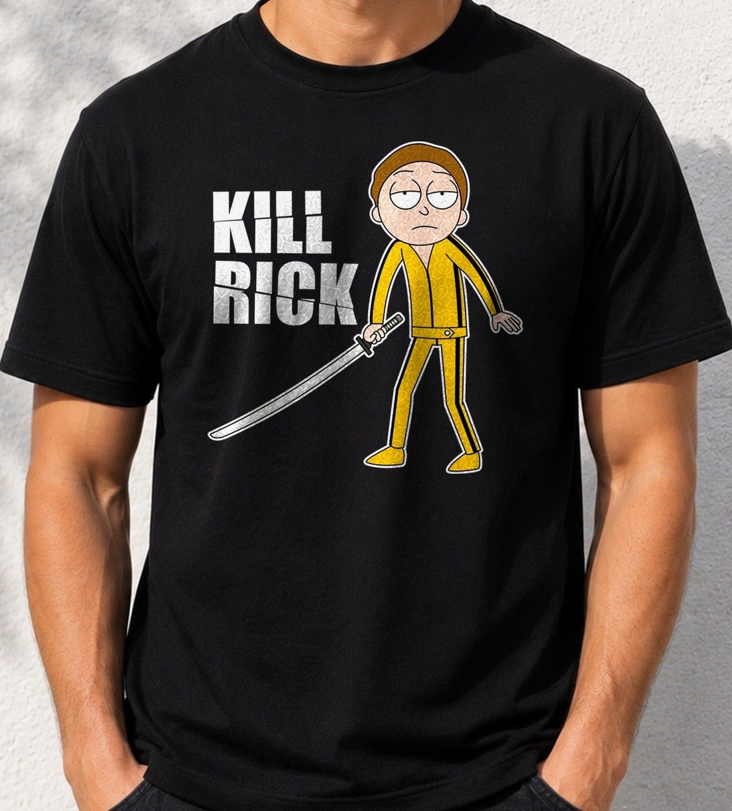 Camiseta Kill Rick – Rick y Morty (negra)