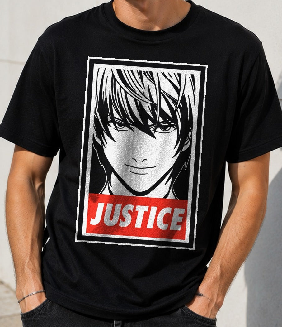 Camiseta Kira is Justice – Death Note (negra)