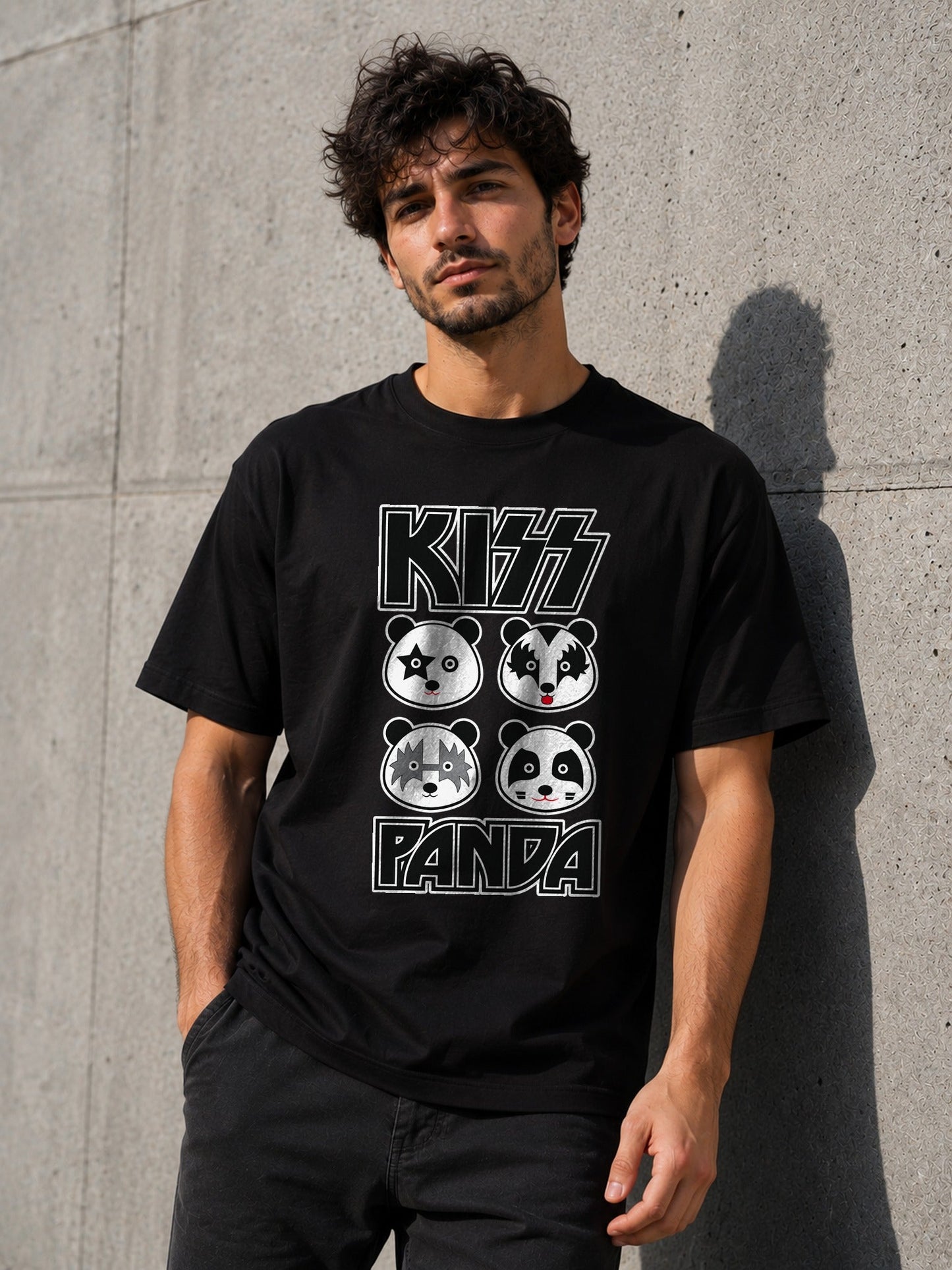 Camiseta Kiss Panda – Parodia friki para fans del rock