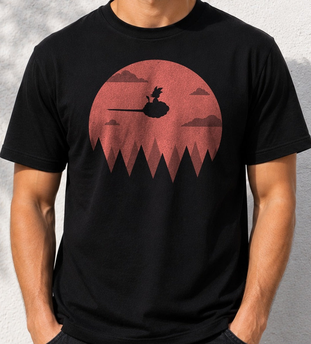 Camiseta Magic Cloud – Goku de Dragon Ball (negra)