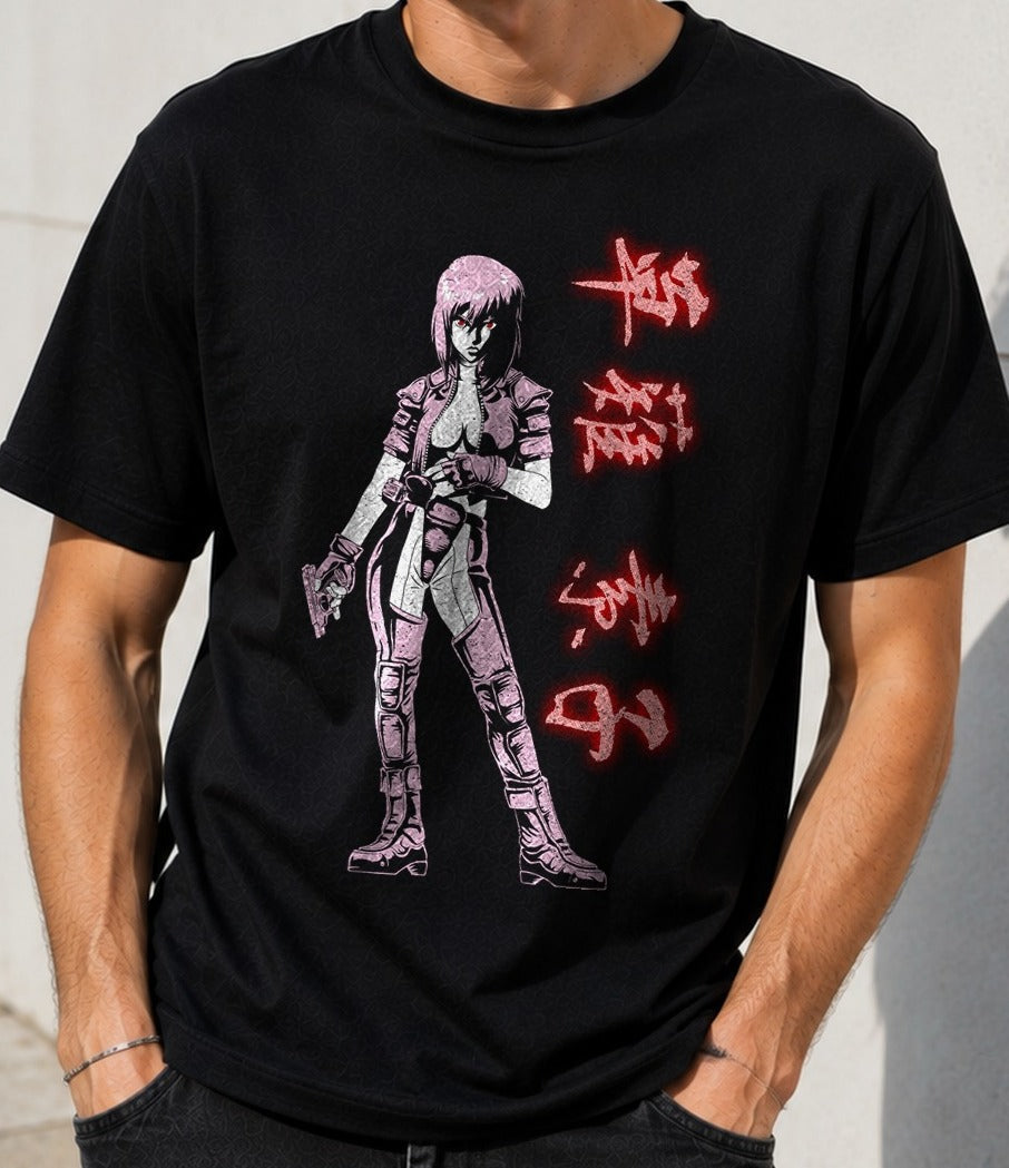 Camiseta Major Kusanagi – Ghost in the Shell (negra)