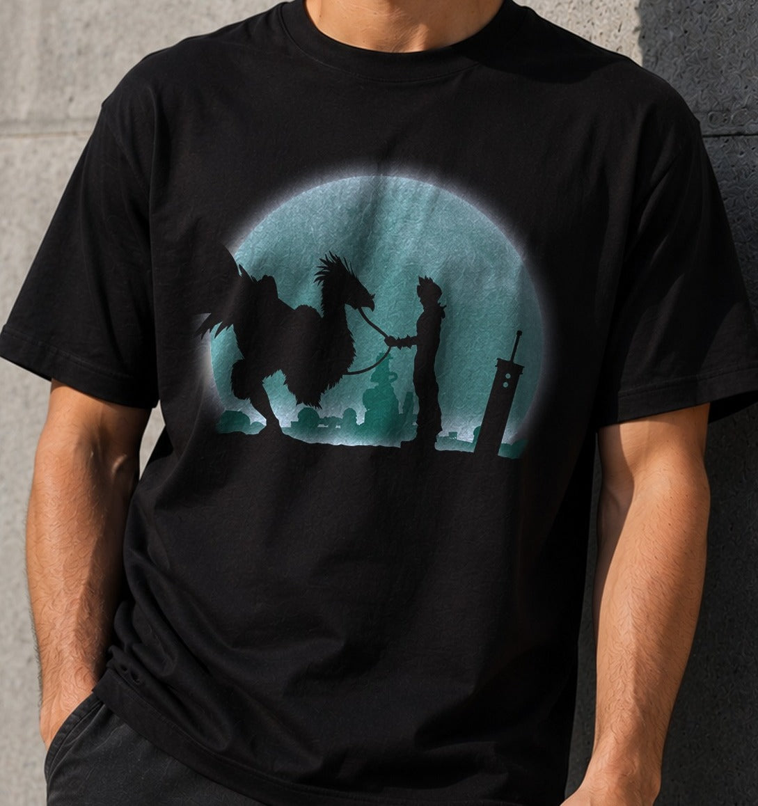 Camiseta Midgar at-night – Final Fantasy VII (negra)