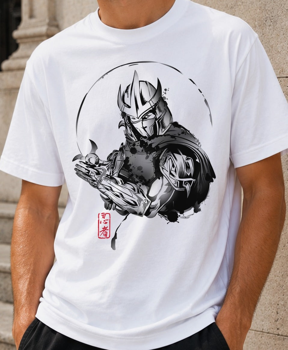 Camiseta Ninja Villain – Shredder de Tortugas Ninja (blanca)