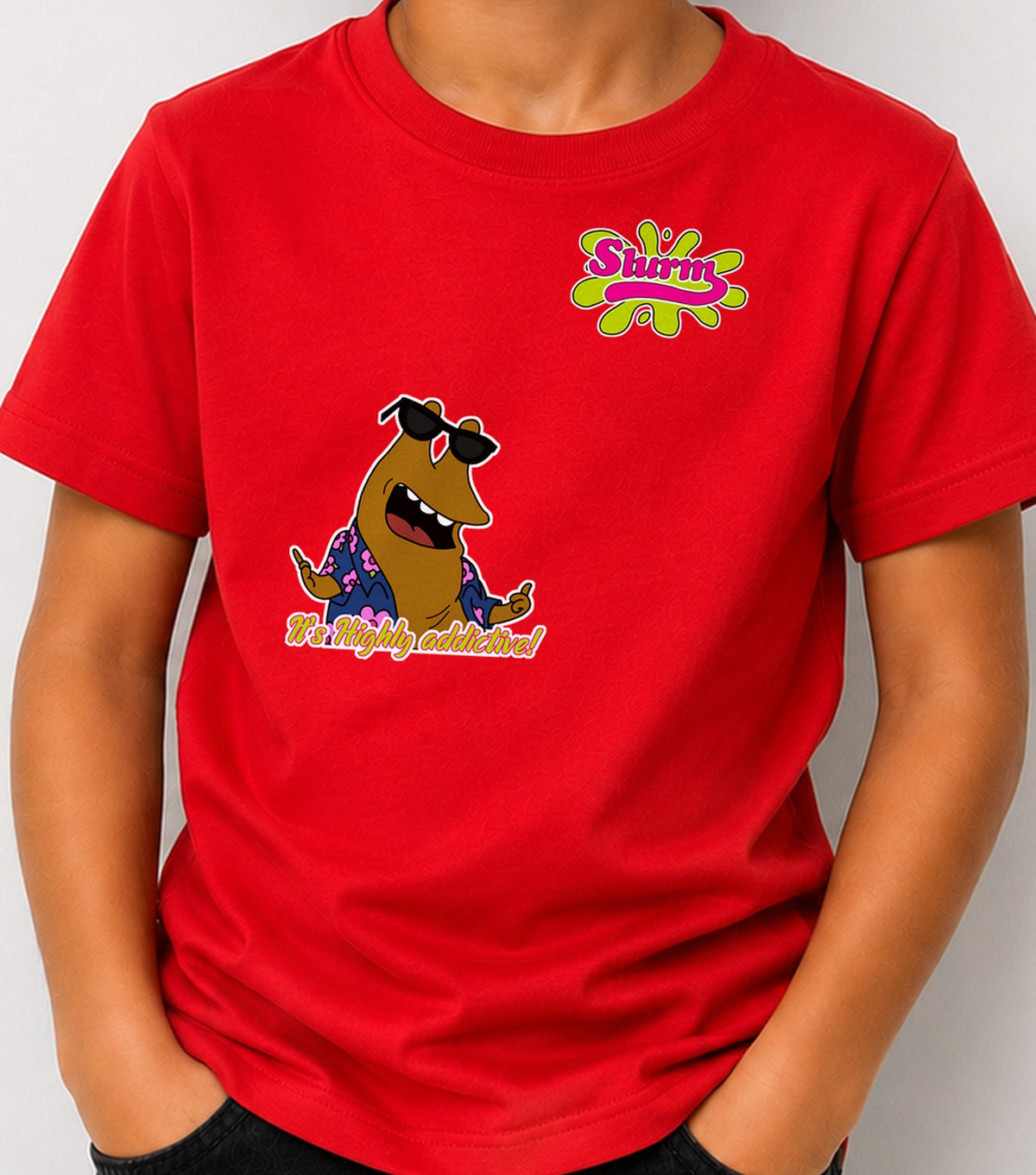 Camiseta niño Slurm (roja)