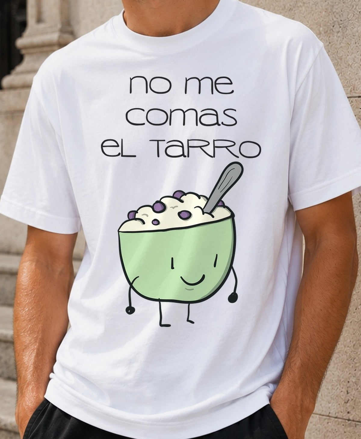 Camiseta No me comas el tarro – Regalo con humor (blanca)