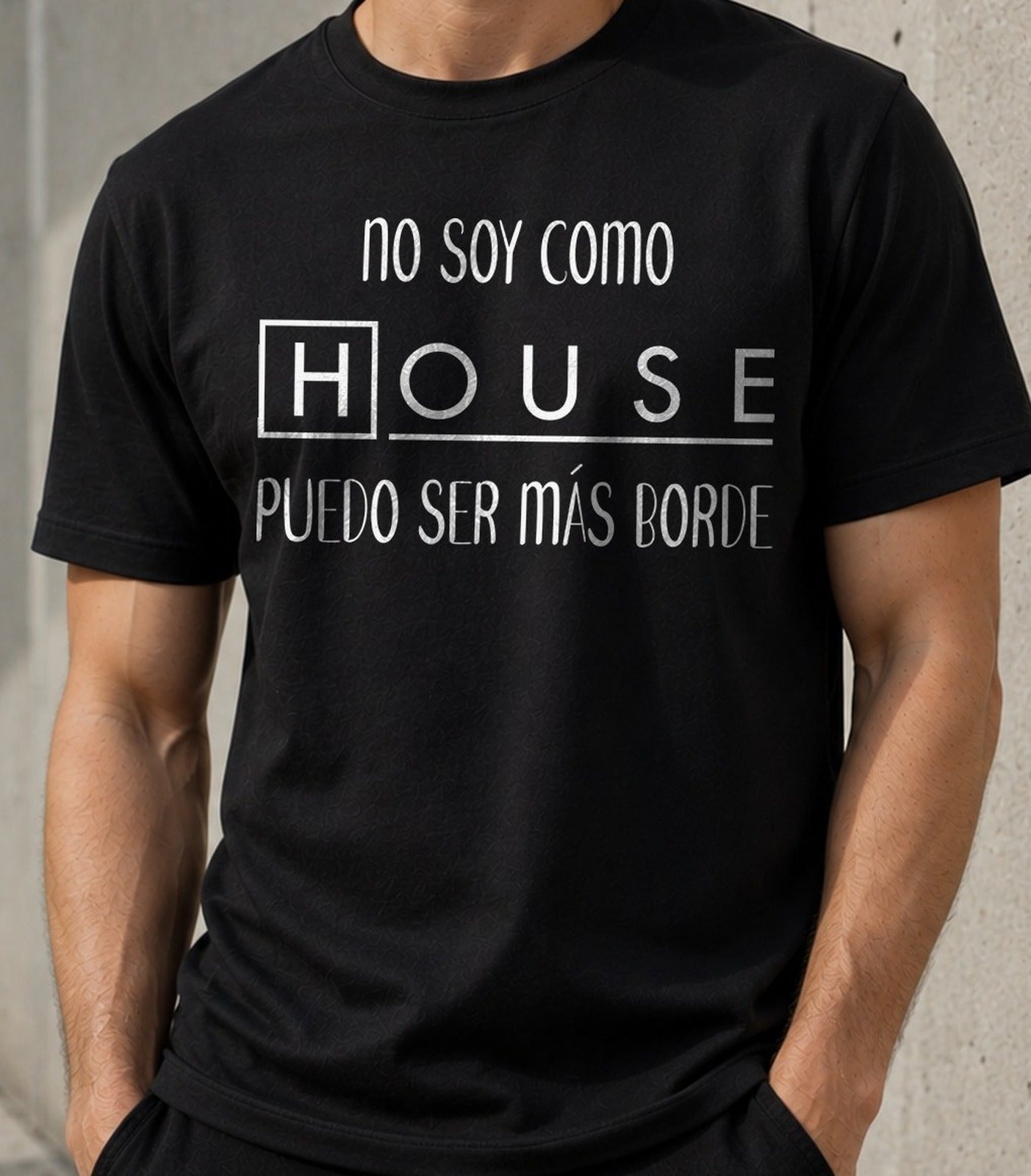 Camiseta No Soy Como House – Regalo para fans de House (negra)
