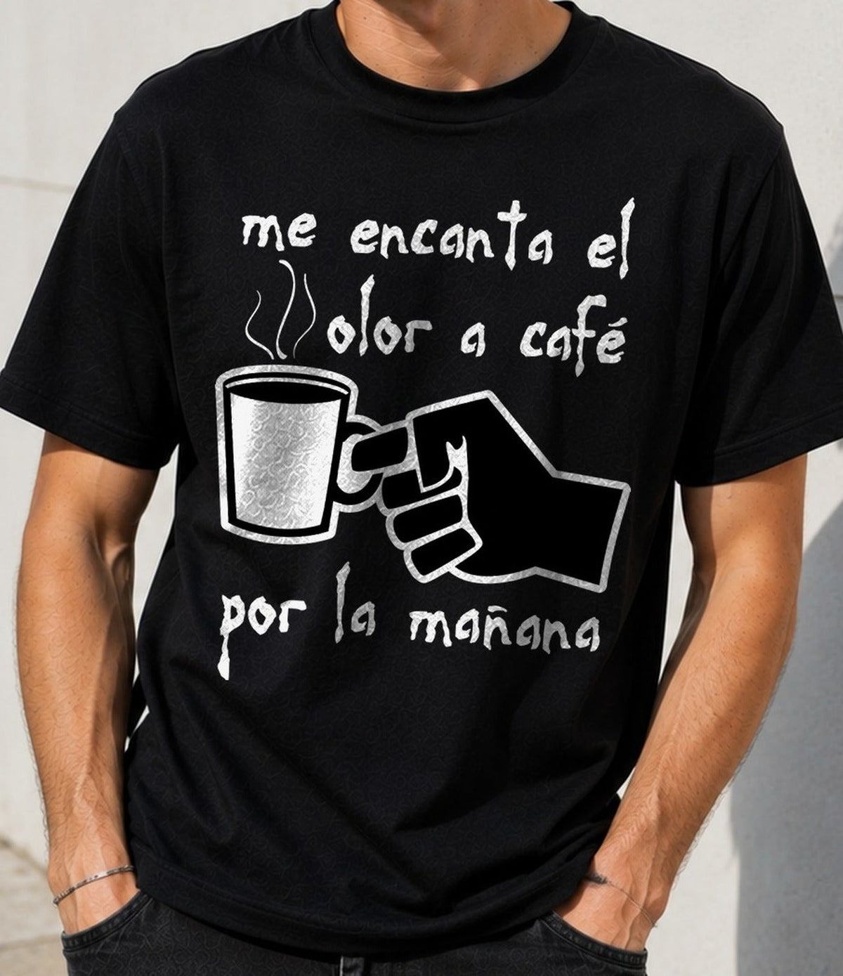 Camiseta Olor a Café – Regalo para adictos al café (negra)