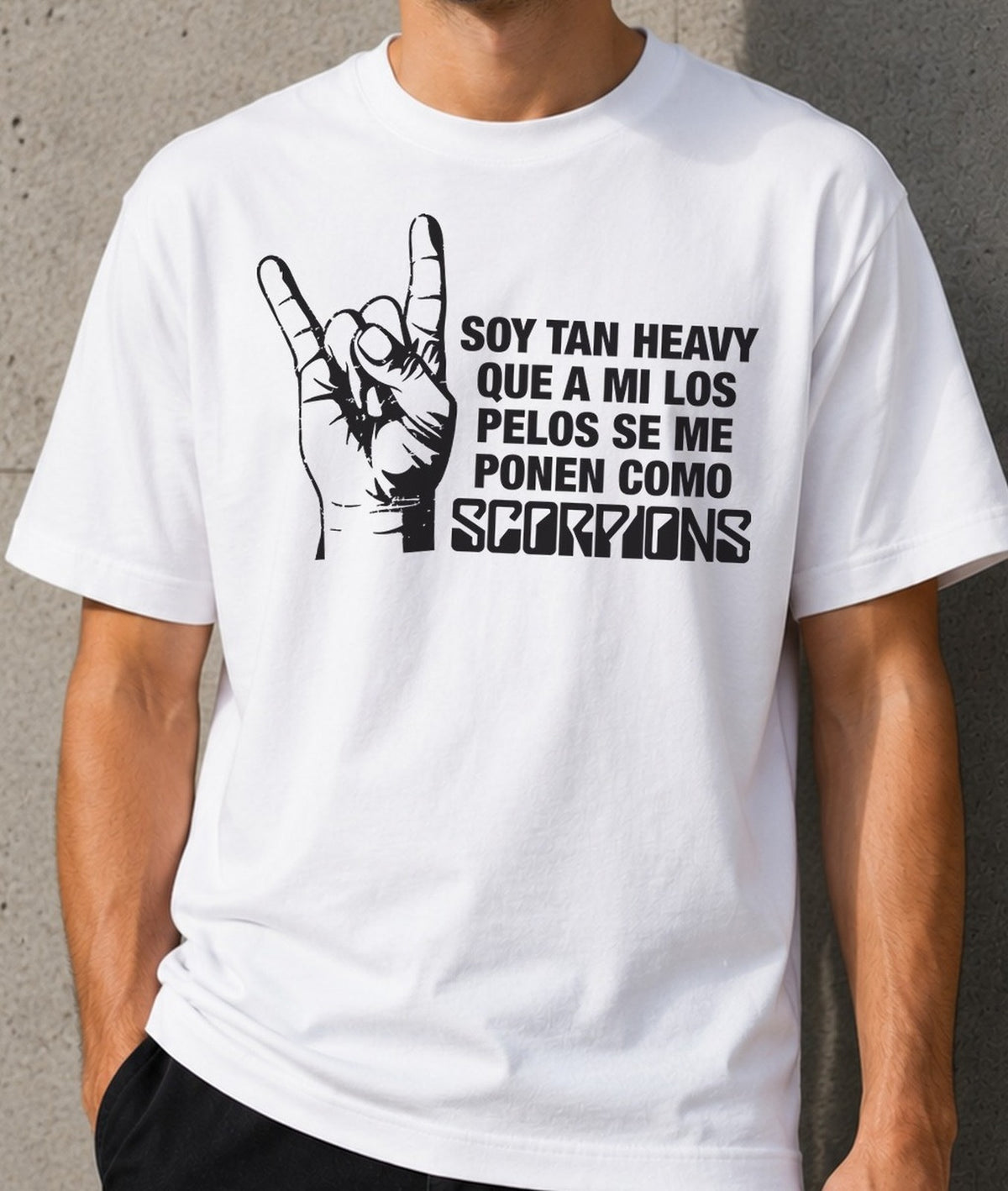 Camiseta Pelos Scorpions – Regalo para rockeros (blanca)