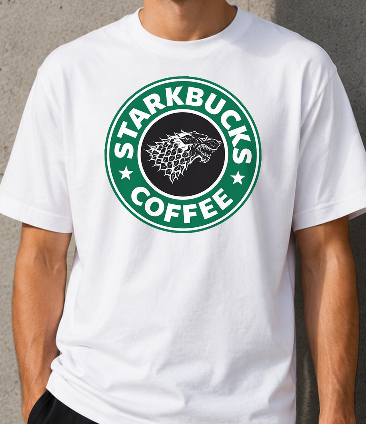 Camiseta Starkbucks – Game of Thrones (blanca)
