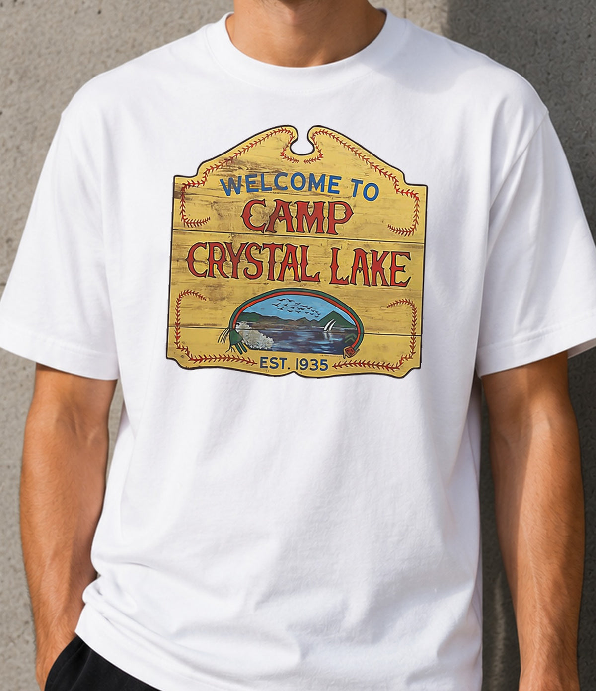 Camiseta Camp Crystal Lake (blanca)