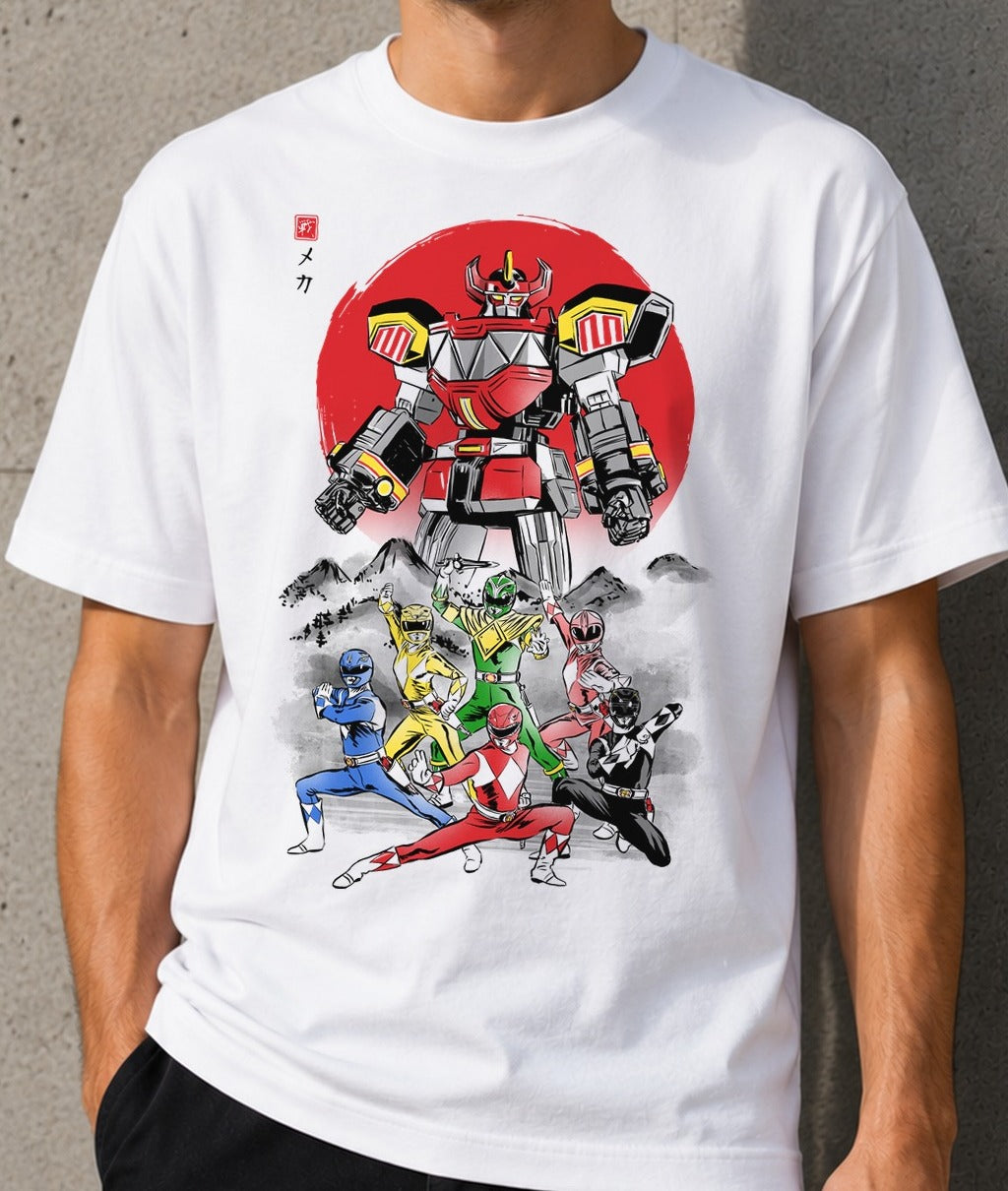 Camiseta Rangers Under the Sun – Power Rangers (blanca)