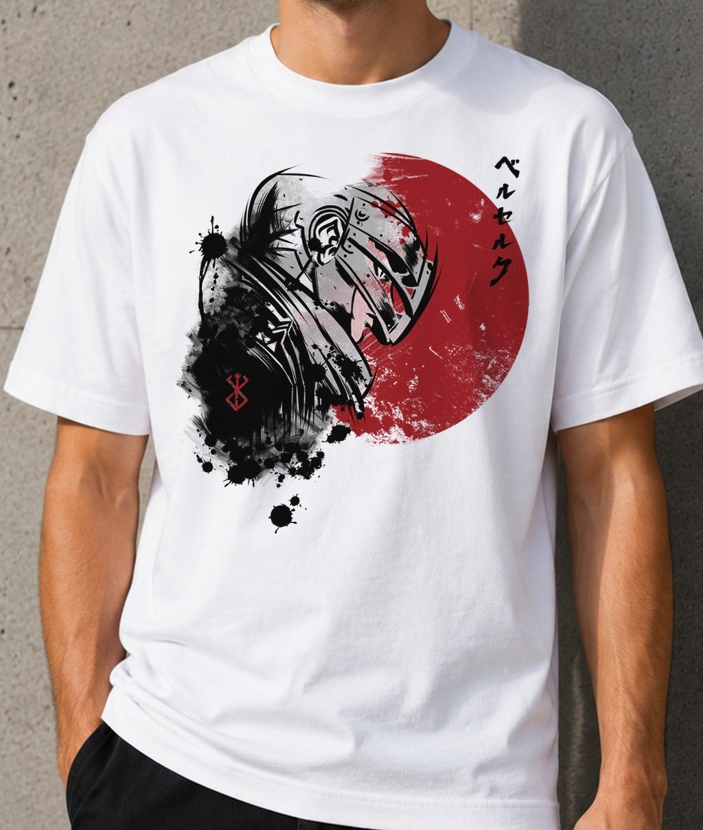 Camiseta Red Sun Guts – Berserk (blanca)