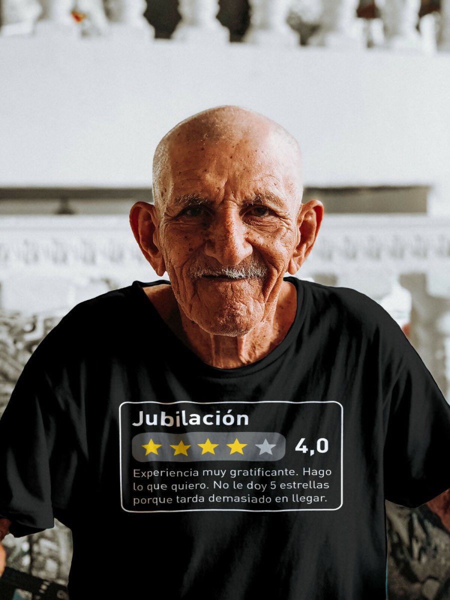 Camiseta Reseña jubilación - El Cajón Friki
