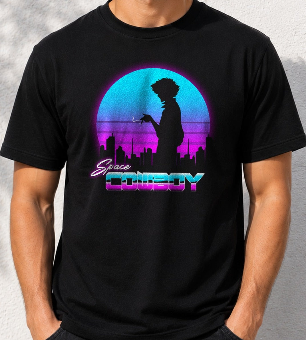 Camiseta Retro Cowboy – Cowboy Bebop (negra)
