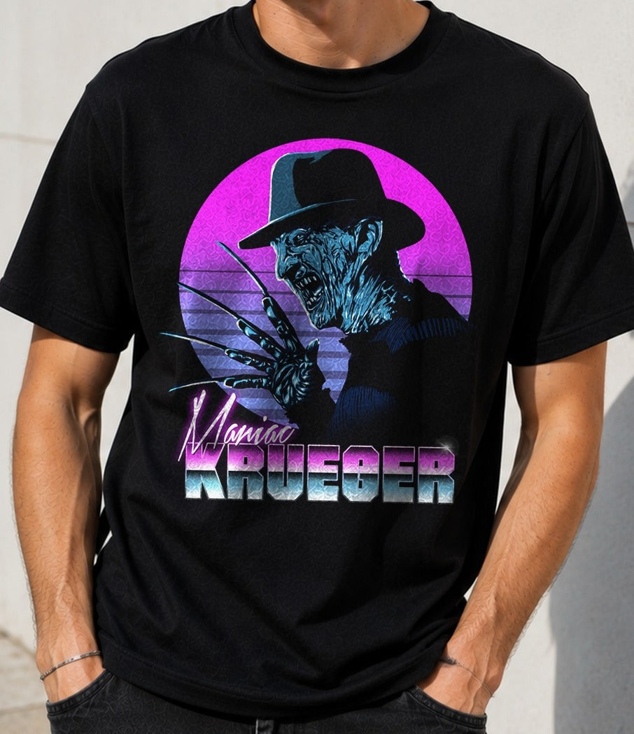 Camiseta Retro Krueger – Freddy Krueger (negra)