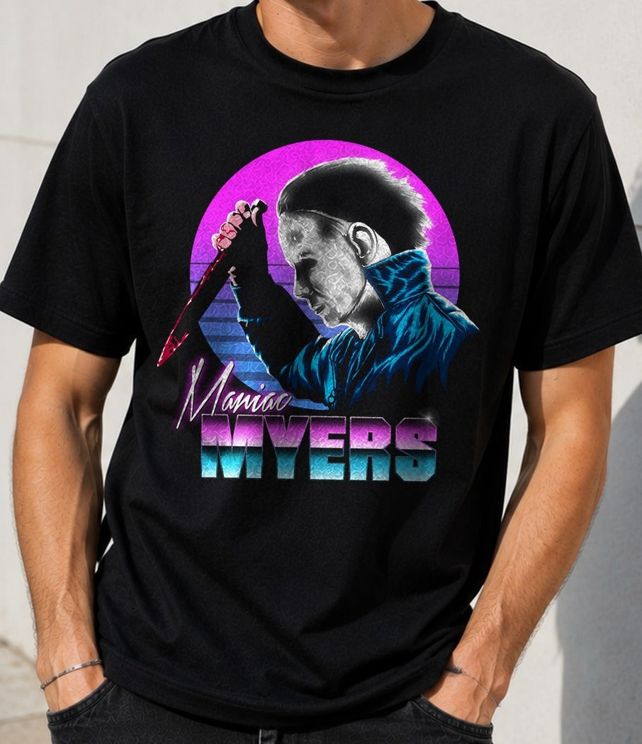 Camiseta Retro Myers – Halloween (negra)