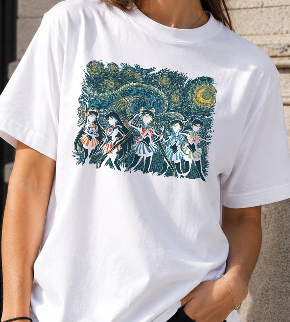 Camiseta Sailor's Night – Sailor Moon (blanca)