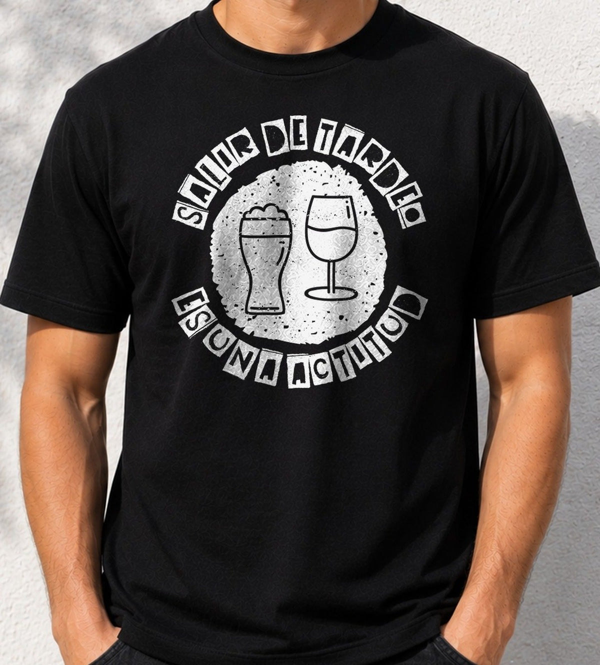 Camiseta Salir de Tardeo – Regalo para amantes del tardeo (negra)
